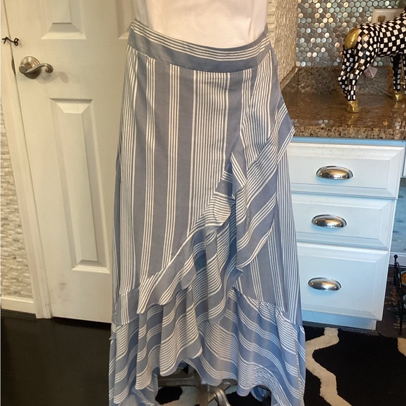 TORRID BLUE STRIPED SKIRT - Picture 1 of 9